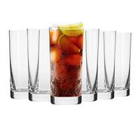 Krosno Verres à Eau, Long Drink Lot de 6, 350 ml, Collection Blended | Grand haut verres à cocktail, mojito, smoothie, milkshake, Verrerie élégants, Cristal sans plomb, Compatibles lave-vaisselle