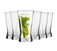 KROSNO Verres à Eau, Long Drink Lot de 6, 360 ml, Collection X-Line | Haut verres à cocktail, boire, mojito, smoothie, milkshake, Verrerie élégants, Cristal sans plomb, Compatibles lave-vaisselle