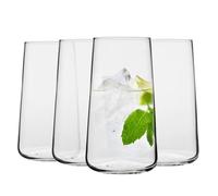 Krosno Verres à Eau, Long Drink Lot de 6, 490 ml, Collection Infinity | Grand verres à cocktail, jus, smoothie, milkshake, tumbler, Verrerie élégants, Cristal sans plomb, Compatibles lave-vaisselle