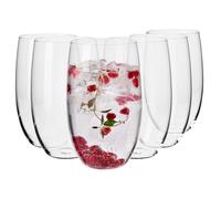 Krosno Verres à Eau, Long Drink Lot de 6, 510 ml, Collection Blended | Grand verres à cocktail, jus, smoothie, milkshake, tumbler, Verrerie élégants, Cristal sans plomb, Compatibles lave-vaisselle
