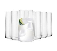 Krosno Verres à Eau, Long Drink Lot de 6, 550 ml, Collection Avant-Garde | Grand haut verres à cocktail, mojito, smoothie, milkshake, Verrerie élégants, Cristal sans plomb, Compatibles lave-vaisselle
