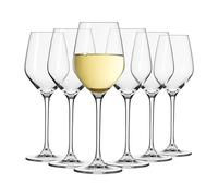 KROSNO Verres à Vin Blanc Lot de 6, 340 ml, Collection Splendour | Verre à vin rouge, rosé, chardonnay, cocktail, Verrerie élégants, Cristal sans plomb, Compatibles lave-vaisselle, Idée cadeau