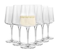 KROSNO Verres à Vin Blanc Lot de 6, 400 ml, Collection Infinity | Verre à vin rouge, rosé, chardonnay, cocktail, Verrerie élégants, Cristal sans plomb, Compatibles lave-vaisselle, Idée cadeau