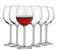 Krosno Verres à Vin Rouge Lot de 6, 380 ml, Merlot, Collection Venezia