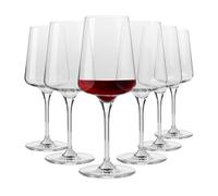 Krosno Verres à Vin Rouge Lot de 6, 500 ml, Merlot, Collection Infinity