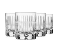 Krosno - Verres à Whisky, Bourbon et Scotch 250 ml, Lot de 4 - Collection Saga - Verre en Cristal, Taillés - Faits à la Main - Idéal comme Cadeau, Petit, Multicolore Cut 2