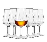 Krosno Verres de Dégustation Lot de 6, 110 ml, Whisky, Collection Pure | Verres à pied à cognac, brandy, bourbon, rhum, wisky, Verrerie élégants, Cristal sans plomb, Compatibles lave-vaisselle