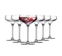 Krosno Verres ondulé à Cocktail Lot de 6, 290 ml, Avant-Garde LUMI
