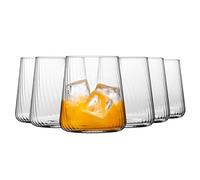 Krosno Verres ondulé à Eau, Boire Lot de 6, 430 ml, Avant-Garde LUMI