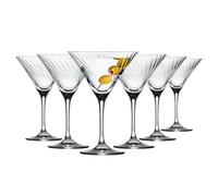 Krosno Verres ondulé à Martini Lot de 6, 240 ml, Avant-Garde LUMI
