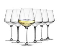 Krosno Verres ondulé à Vin Chardonnay Lot de 6, 560 ml, Avant-Garde LUMI