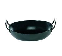 Krüger 1224S Poêle + Plancha Émail Noir 24 cm