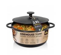 Krüger 2027379 Rustica Pot INOX Noir 20 cm