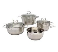 Krüger 2077413 Manhattan Batterie de Cuisine INOX 50 x 35 x 26 cm 4 Pièces