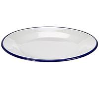 KRÜGER Karl 99/24B Husum Assiette Plate Blanche avec Bord Bleu 24 x 24 x 2,5 cm
