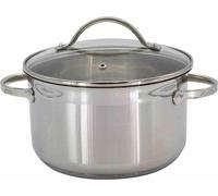 KRÜGER Marmite à viande "Ohio" acier inoxydable 24 cm 5,5 l, couvercle en verre