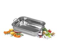 Krüger Poêle Carrée en Inox 30 cm Grille et Cuisson Argent 1 Unité 440751