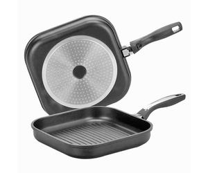 Krüger Steak-Grillpfanne Delta " 28 x 28cm sans Couvercle Carré Antiadhésif