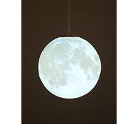 KRUIHAN Plafonnier Chambre Lune,Suspension Luminaire,Lustre Lunaire,Suspensions D'éclairage Intérieur,Lustre de Plafond de Salon de Chambre à Coucher D'enfants,18CM