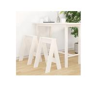 Krukken 2 st 40x40x60 cm massief grenenhout wit823665