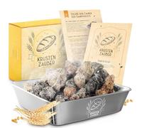 KRUSTENZAUBER Four en pierre de lave pour la cuisson du pain avec bol vapeur en acier inoxydable pour une répartition optimale de la chaleur grâce à la vapeur d'eau naturelle, accessoires de cuisson