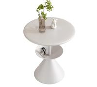 KRXSOBNV Table d'appoint, Guéridon décoratif, Petite Table Ronde à Martini, Cocktail et Boissons for Chambre Coucher(/White a,Large)