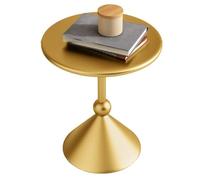 KRXSOBNV Table d'appoint, Guéridon décoratif, Petite Table Ronde à Martini, Cocktail et Boissons for Chambre Coucher(/Gold B,Small)