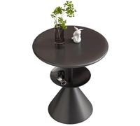 KRXSOBNV Table d'appoint, Guéridon décoratif, Petite Table Ronde à Martini, Cocktail et Boissons for Chambre Coucher(/Black a,Small)