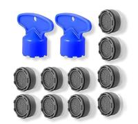Kryloris Lot de 10 régulateurs de jet M18,5 pour robinet, tamis de robinet avec insert en plastique et 2 buses mélangeuses clés pour cuisine, salle de bain, évier et robinets de rechange