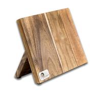 KS-0127 Dellinger Bloc à couteaux magnétique en bois et aimanté sans couteau - En bois d'acacia pour une cuisine organisée et spacieuse - Place pour 4 à 5 couteaux