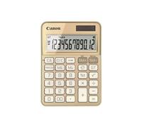 KS-125KB - Calculatrice de bureau - 12 chiffres - panneau solaire, pile - or