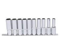 KS TOOLS 1/2" CHROMEplus Jeu de douilles à 12 faces long 10 pcs. 10-19 mm - 918.0660