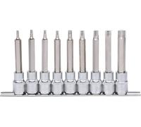 KS Tools 1/2" CHROMEplus Jeu de douilles à embout Torx, longues, 9 pces T20-T60, 918.1317
