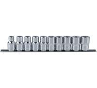 KS TOOLS 1/2" Jeu de douilles CHROMEplus 12 pans, 10 pces 10-19mm 918.0655