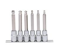 KS TOOLS Jeu de douilles à embout 1/2" CHROMEplus tête sphérique 6 pcs. longues 5-12 mm - 918.1665