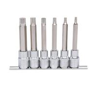 KS TOOLS Jeu de douilles à embout 1/2" CHROMEplus XZN, long, 6 pces M5-M14 ( 918.1358 )