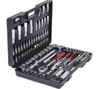KS Tools Coffret de douilles F6 1/4''-1/2'' 6 pans CHROMEmat 94 pièces 911.0694