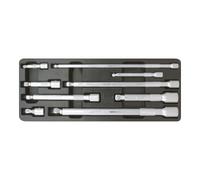 KS Tools 1/4"+3/8"+1/2" Jeu de rallonges articulées CHROMEplus, 9 pcs. Quantité:1