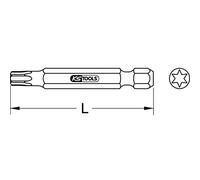 KS TOOLS 1/4" Bit Torx,75mm, T8, paquet de 5 911.3380
