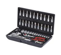 KS TOOLS Jeu de clés à douilles 1/4" CHROMEplus 46 pces - 918.0646