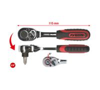 KS Tools 1/4" Cliquet réversible porte-embouts CHROMEplus, 72 dents, 115mm Quantité:1