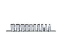 KS Tools 1/4" Jeu de douilles 12 pans, 10 pcs. Quantité:1