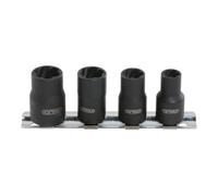 KS TOOLS Jeu de douilles à profil spiralé 1/4" 4 pces 8-13mm 913.1450