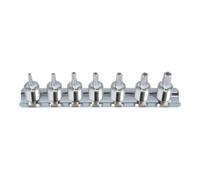 KS Tools Jeu de douilles à embout 1/4" CHROMEplus alésage 5 étoiles 7 pièces TS10–TS40 918