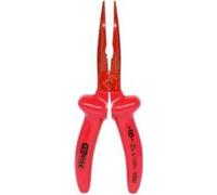 KS Tools 1000V Pince à bec plat, tête de travail revêtue, courbée, 200mm - 117.1719