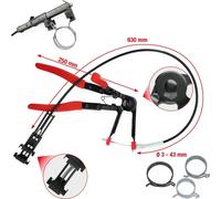 KS-Tools 115.0908 Pince universelle à colliers avec câble Bowden, 630mm
