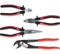 KS Tools – Jeu de 4 pinces 115.1004 – Pince coupante, multiprise, bec, demi