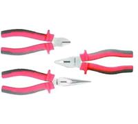 KS Tools – Jeu de 3 pinces ERGOTORQUE 115.1010 – coupante, universelle, bec demi-rond 165/180/21 mm
