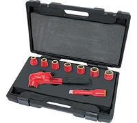 KS Tools 117.0600 - Coffret de douilles isolées 1000V 1/2" - Avec Cliquet et Rallonge - Isolation en immersion - 9 pièces