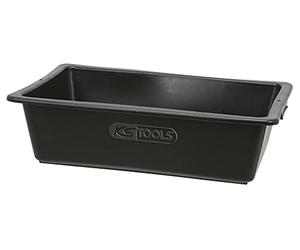 KS Tools 140.0042 Bac à Mortier Béton en Plastique Noir - Auge de Maçon | Auge plastique - 25L - 600x400x160